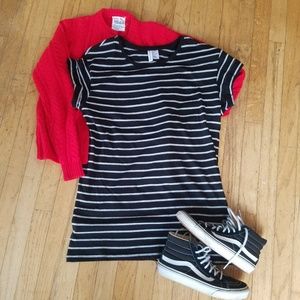 Divided H&M Oversized Striped T Shirt Dress Small